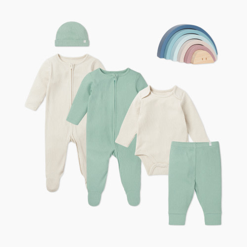 MORI Rainbow Sleep Set - Multi Color, 0-3 M