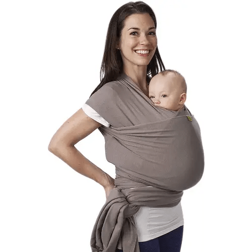 Boba Baby Wrap Carrier Newborn to Toddler - Stretchy Baby Wraps Carrier - Baby Sling - Hands-Free Baby Carrier Wrap - Baby Carrier Sling -Baby Carrier Newborn to Toddler 7-35 lbs (Grey)