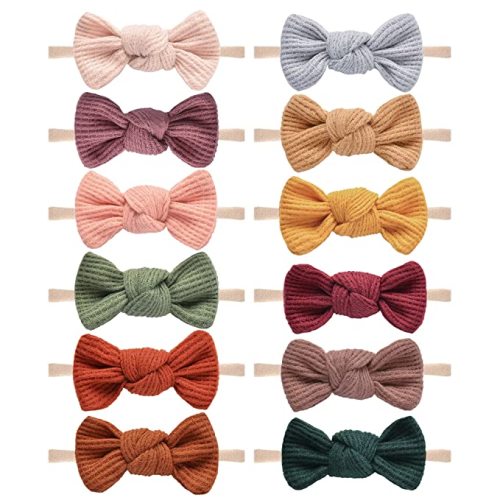 Niceye Baby Girls Headbands, Pack of 12