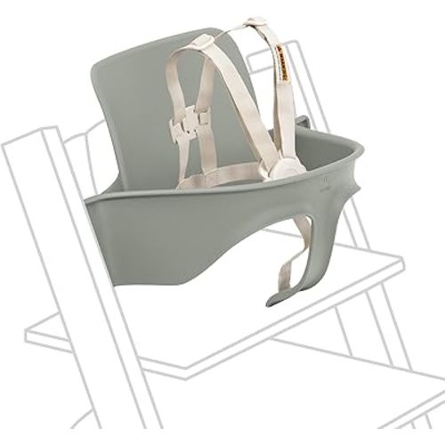 Stokke Tripp Trapp Baby Set 2, Glacier Green - Ages 6-36 Months - Convert The Tripp Trapp Chair into a Comfortable High Chair - Includes Stokke Harness 2