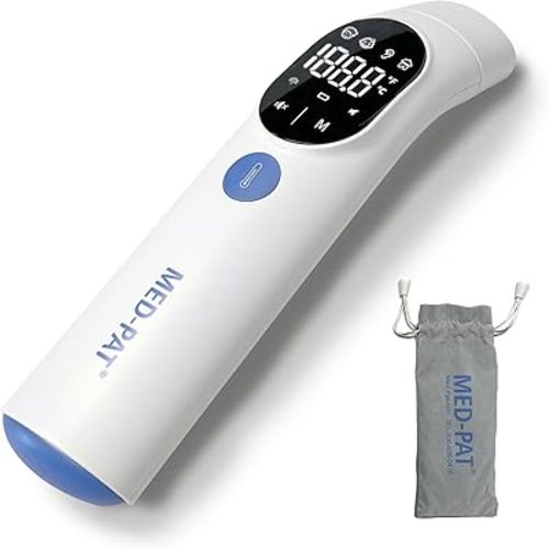 TH-1 Touchless Digital Thermometer - Infrared 1-Second Result - FSA/HSA Eligible - Baby, Kids, Adults - Temperature Fever Alert, HD Color - Forehead & Ear Mode - Auto-Light & Silent Mode
