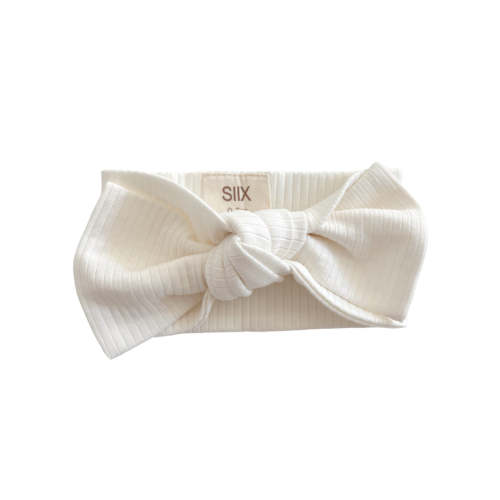 Ivory / Organic Ribbed Bow