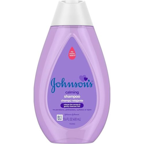 Johnson's Baby Calming Baby Shampoo with Soothing NaturalCalm Scent, Clear, 13.6 Fl Oz (Pack of 3)