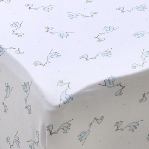 Worth the Wait Essentials Blue Crib Sheet