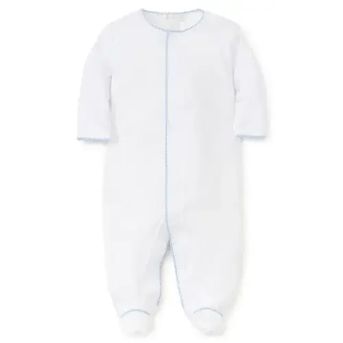 White/Blue New Premier Basics Footie