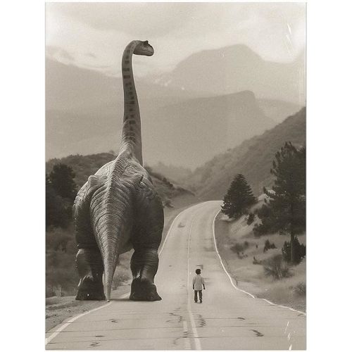 My Best Friend Dinosaur Wall Art For Kids Room Poster Nursery Surreal Wall Decor Nursery Print Vintage Dinosaur Print Photography Poster11x14inch Unframed