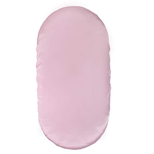 Pro Goleem Satin Bassinet Sheet Great for Baby Hair Soft Silk Feeling Sheet for Cradle or Bassinet Pad&Mattress for Girls Gift for Newborn and Infant Pink