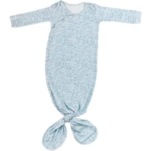 Copper Pearl Baby Gown - Knotted Newborn Sleepers for Baby Boy and Girl, Soft Stretchy Long Sleeve Infant Gowns with Bottom Tie and Hand Mittens, Perfect Hospital Coming Home Outfit (Lennon)