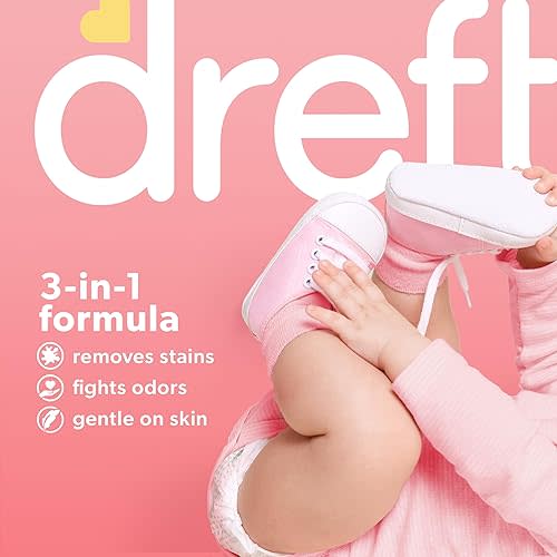 Dreft Stage 1 Newborn Baby Laundry Detergent Liquid, HE Compatible, 114 Loads, Laundry Soap for Sensitive Skin, Baby Laundry Detergent, Newborn Essentials