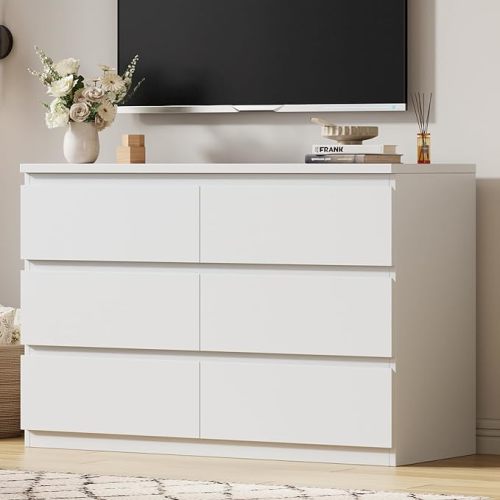 6 Drawer Double Dresser (15.3" D x 47.2" W x 32.3" H)