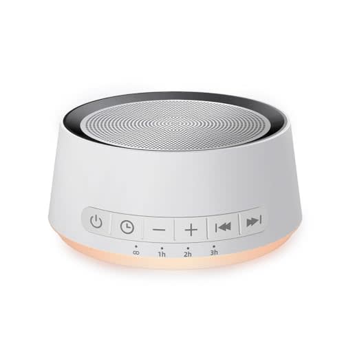 Sound Machine White Noise Machine with 30 Soothing Sounds 12 Colors Night Light Sleep Machine for Baby Kids Adults Brown Nosie Machine with 32 Volume Levels for Office Home Travel