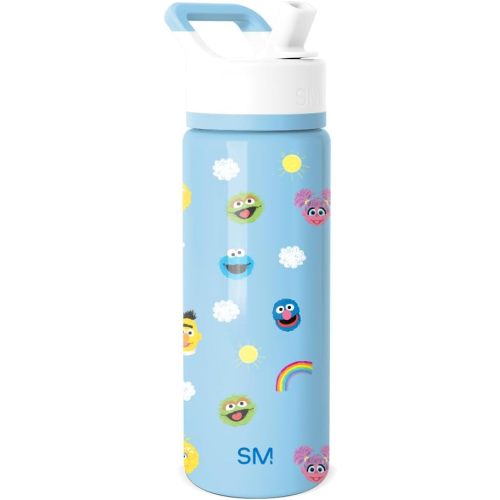 Simple Modern Kids Summit Water Bottle with Straw Lid | Sesame Street 18oz Stainless Steel Cup Insulated Tumbler for Toddlers, School | Sesame Street Pals
