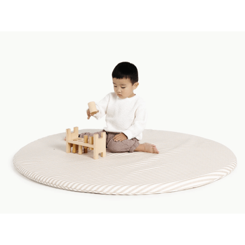 Gathre Padded Midi Circle Mat in Cafe Stripe