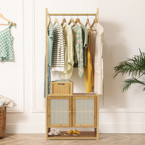 Hokku Designs Loxi 24.4'' Solid Wood Clothes Rack & Reviews | Wayfair