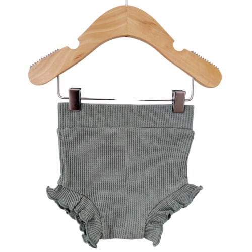 Organic Waffle Ruffle Bloomer, Mountain Green