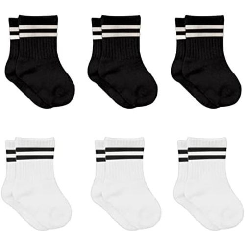 bistyle Baby Grip Ankle Socks 6 Pairs | Newborn Infant Toddlers Socks Organic Cotton | Kids Boys Girls Ankle Socks