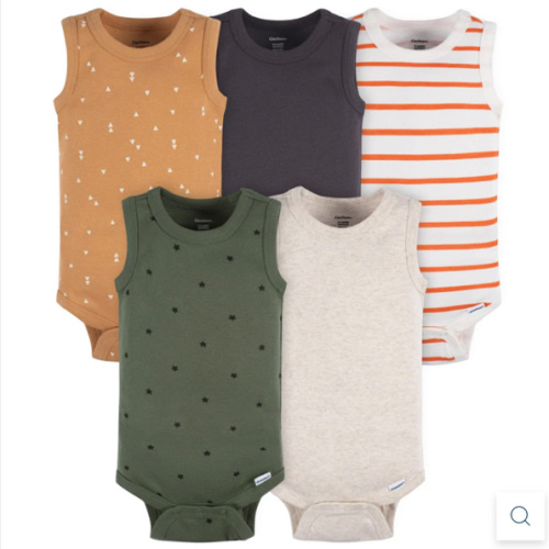 5-Pack Baby Boys Green Stars Sleeveless Onesies® Bodysuits – Gerber Childrenswear