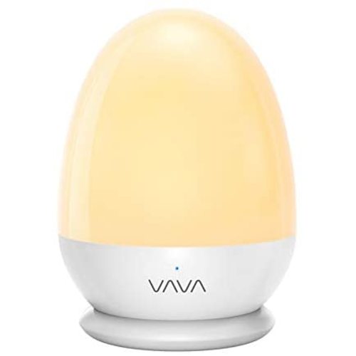 VAVA Home VA-CL006 Night Lights for Kids with Stable Charging Pad, ABS+PC Bedside Lamp for Breastfeeding, Touch Control&Timer Setting, White