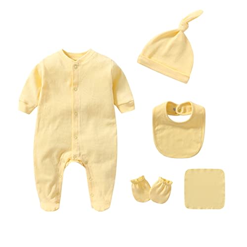 IADOER Baby Unisex Baby Cotton Layette Set Gift for Baby Boys Girls Accessories Set Newborn Essentials 0-12 Months