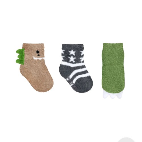 0-6 M - Babysaurus 3-Pack Baby Socks Tan – Robeez