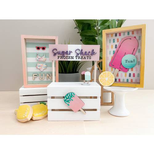 Popsicle Stand, Summer treats, Popsicle Decor, Popsicle tiered tray, Ice Cream, Ice Cream Truckd