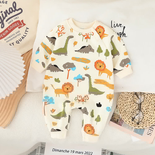 Baby Boy Dinosaur Print Romper