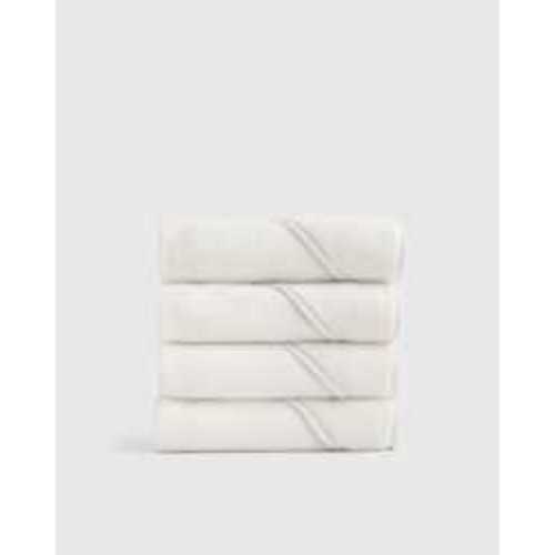 Organic Turkish Cotton Baby Hooded Towel Set 4-Pack in White