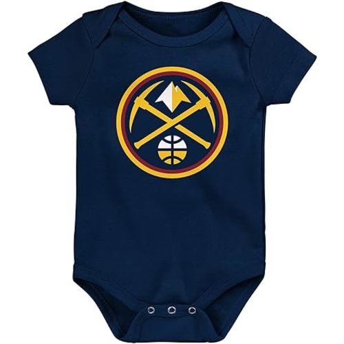 Outerstuff NBA Newborn & Infants 0-24 Months Primary Logo Onesie Bodysuit Romper - 6/9 Months - Denver Nuggets