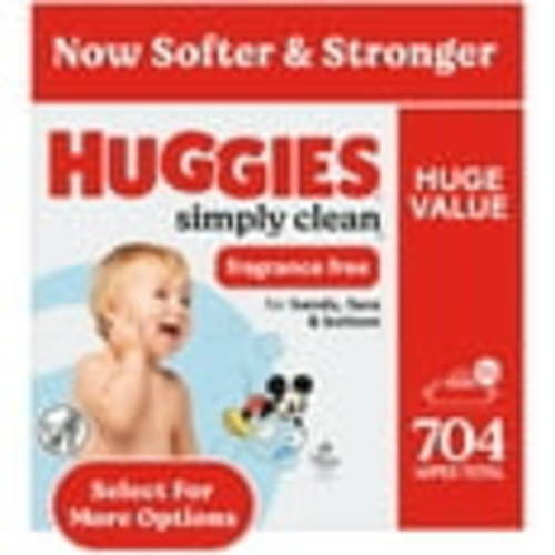 Huggies Simply Clean, Sensitive Skin, Fragrance-Free Baby Wipes, 11 Pack, 704 Total Ct