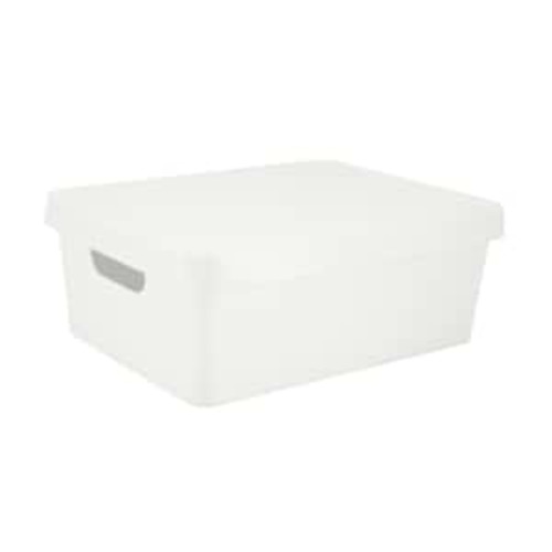 Medium Vinto 5.43 in. H x 14.57 in. W Storage Box with Lid in White