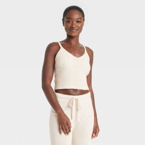 Women's Sweater Pajama Tank Top - Auden™ Oatmeal S