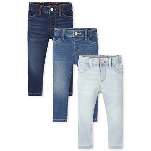 The Children's Place Baby Girls' and Toddler Super-Soft Stretch Denim Jeggings, 3 Pack