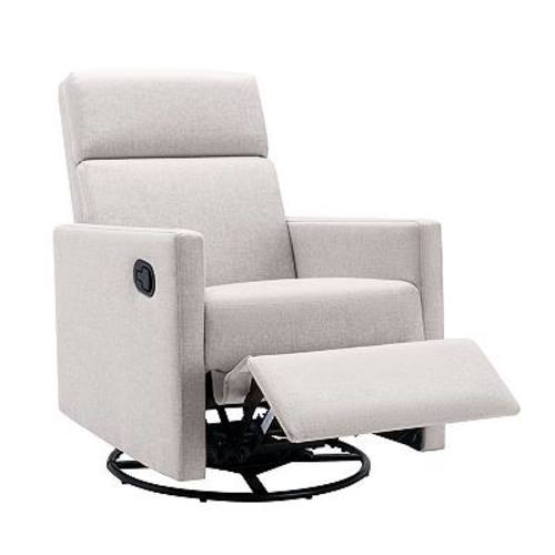 Merax Modern Upholstered Glider Swivel Recliner Chair