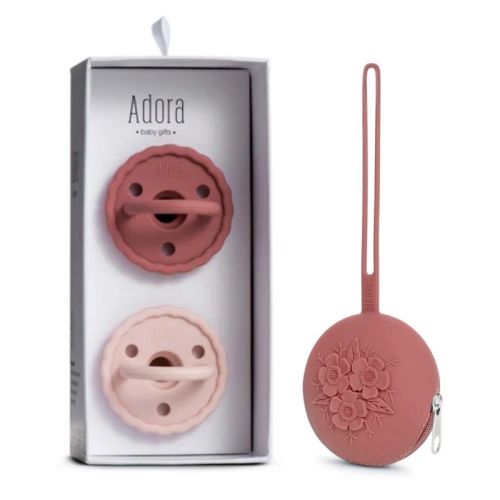 La’dore Baby Pacifier & Case Set – BPA-Free Silicone Soother for Teething Relief + Portable Pacifier Holder for Travel & Storage