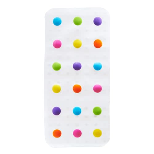 Munchkin® Dots™ Bath Mat for Kids, Multicolored, 30.5x14.25 Inch