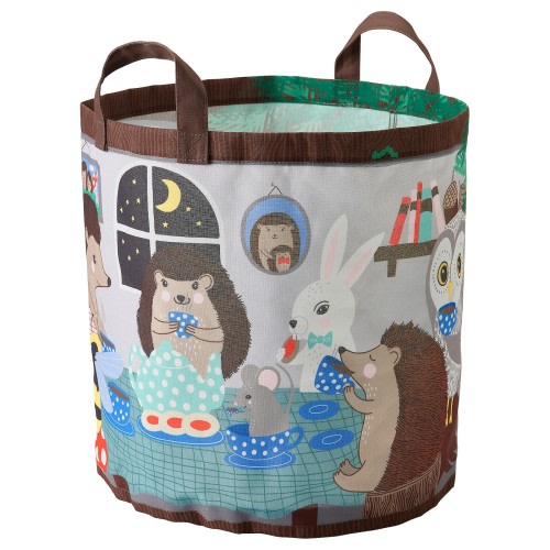 SKOGSDUVA Storage bag - forest animal pattern/multicolor