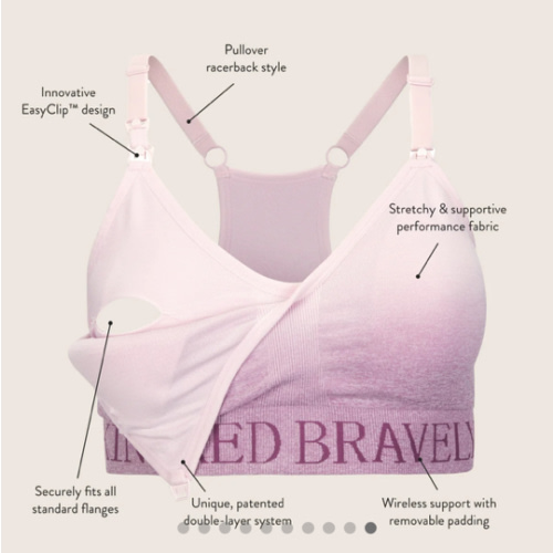 Sublime® Hands-Free Pumping & Nursing Sports Bra | Black
