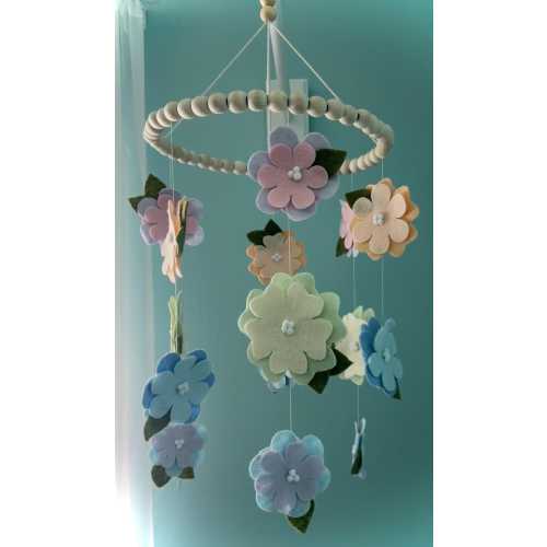 PASTEL RAINBOW MOBILE/nursery/baby decor/baby mobile