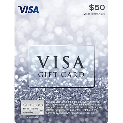 $50 Visa Gift Card (plus $4.95 Purchase Fee)