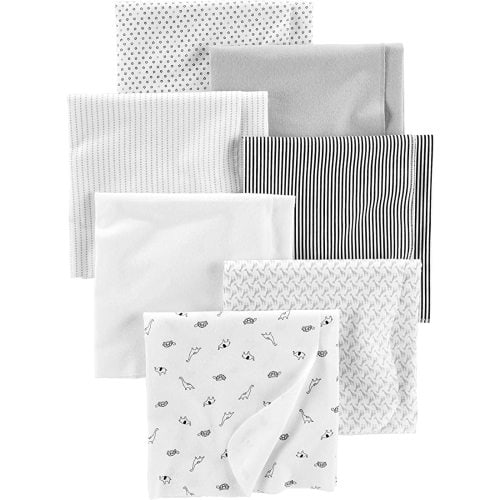 Simple Joys by Carter's Unisex Babies' Flannel Receiving Blankets, Pack of 7