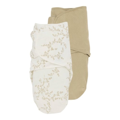Meyco Baby - 2er-Pack Pucktuch SwaddleMeyco 1.0 TOG Größe S/M - uni sand / Floral