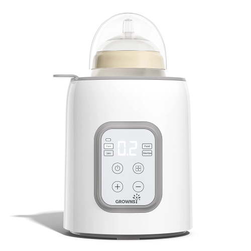 GROWNSY Baby Bottle Warmer 8-in-1, Timer, Defrost, Sterilizer, Food Heater