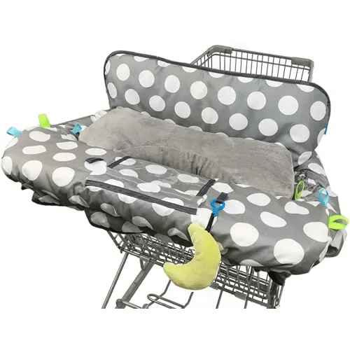 Shopping Cart Cover for Baby, High Chair Cover for Boy Girl, Grocery Cart Cushion Liner, with seat Positioner and Cellphone Holder,dot Printing