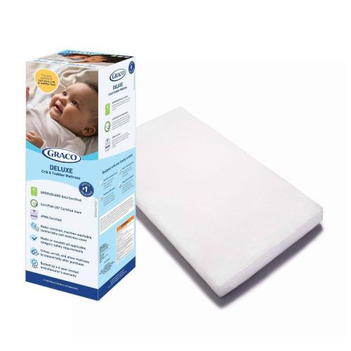 Graco Deluxe Foam Crib and Toddler Mattress: Firm, Removable Waterproof Cover, 5'' Thickness, 7 lbs