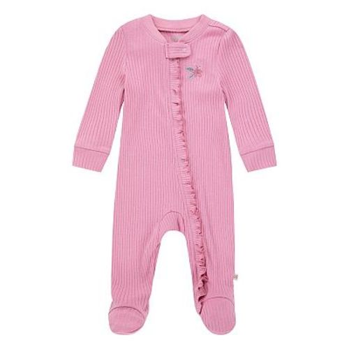 Newborn Baby Girls Huggies Babywear® Organic Sleep & Play 2-Way Zip Coveralls