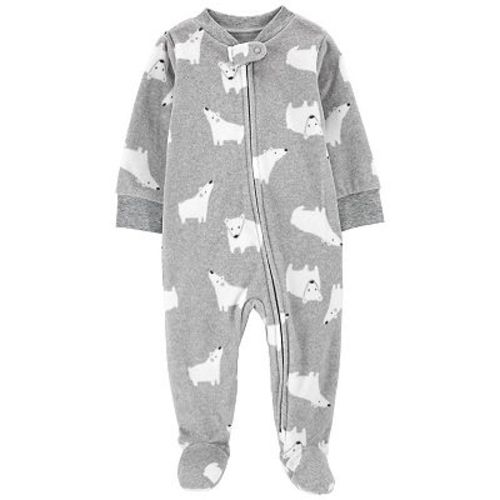 Baby Boy Carter's Grey Polar Bear Fleece Sleep & Play