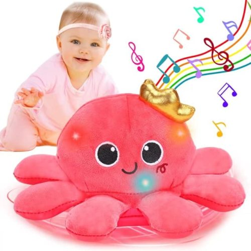 Baby Crawling & Walking Toys Musical Plush Octopus Light up Voice Control Dancing 1 Year Old Girls Toy Music Sensory Toddler Toys 0-6 6-12 Months Learning Development Newborn Baby Girl Birthday Gifts