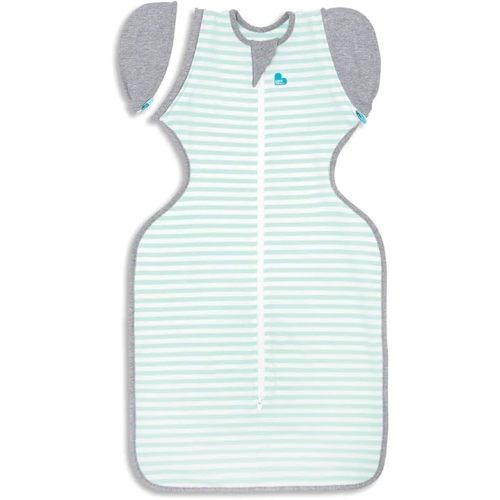Love to Dream Swaddle Up Transition Swaddle, Patented Zip-Off Wings, Gently Help Baby Transition from Being Swaddled to Arms Free When Showing Signs of Rolling, 1.0 TOG, 13-19 lbs, Mint