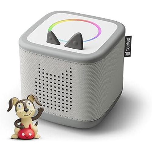 Toniebox 2 Audio Player Starter Set for Kids 1+ with Playtime Puppy - Moon Gray
