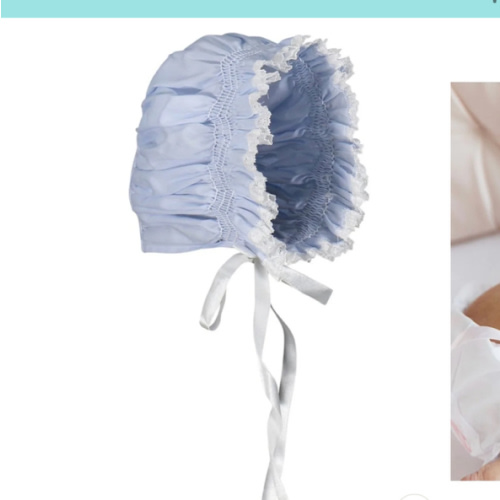 Smocked Lace Bonnet | Posh Tots Children's Boutique